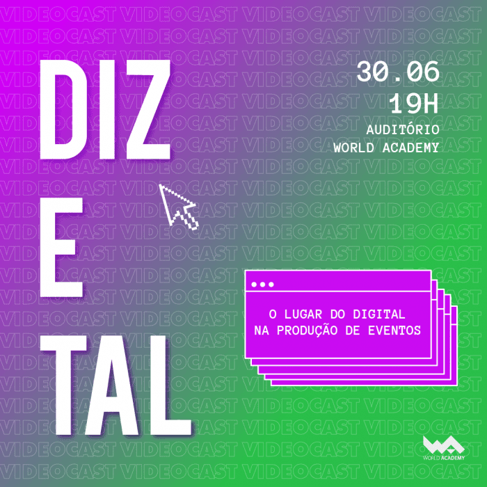 Conferência no World Academy, salão de eventos, digital, inovação e produção digital.
