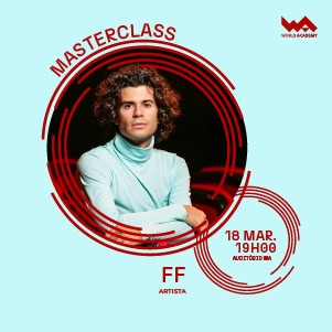 Imagem de um cantor para masterclass de música no World Academy.