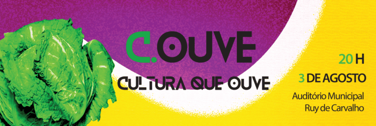 Couve verde vibrante para evento cultural de 3 de agosto no Auditório Municipal.