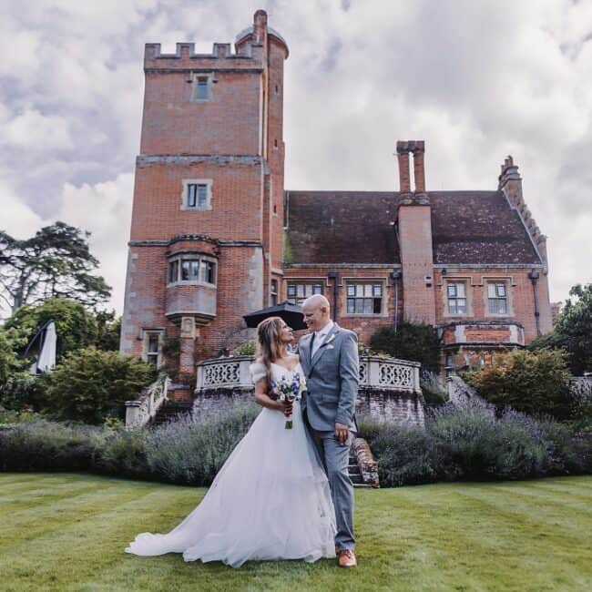 Bride and groom at Lanwades Hall by Xiarm Films & Photography – UK wedding photographer and videographer in Suffolk