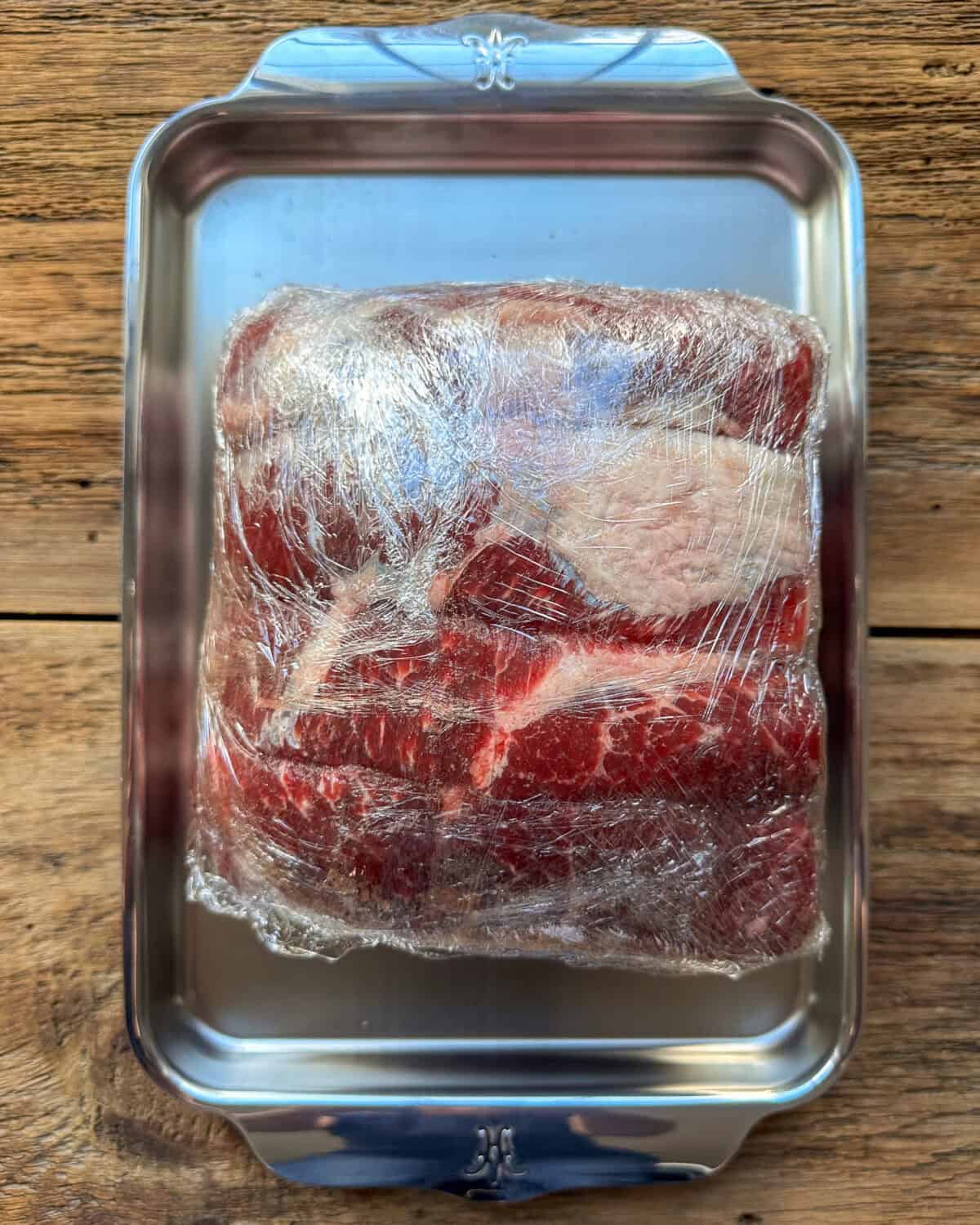 Salt, wrap and refrigerate the beef for 24 hours.
