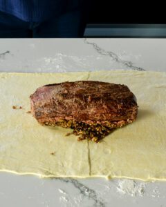 Place over tenderloin on the puff pastry.