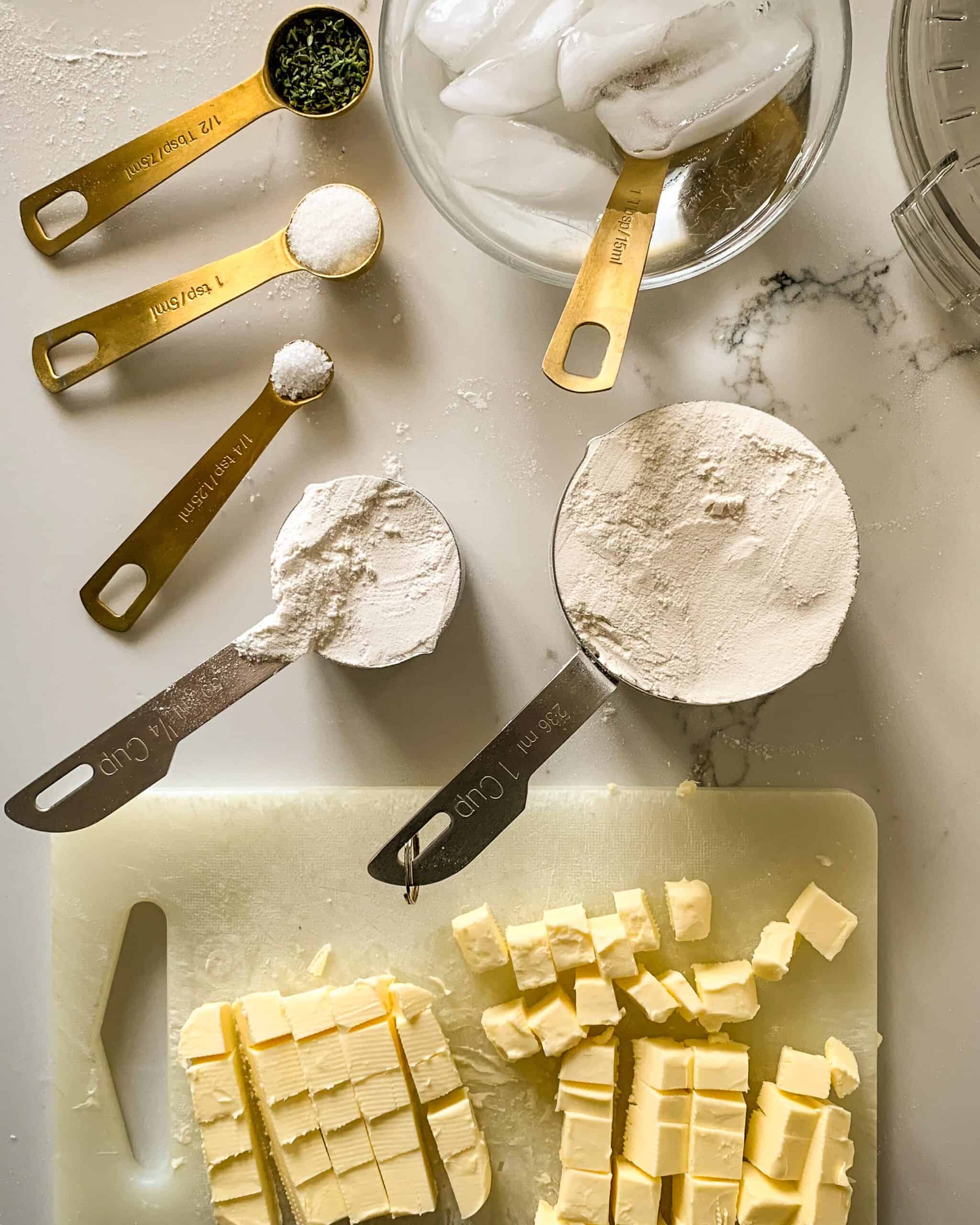 Steak & Onion Galette - pastry ingredients