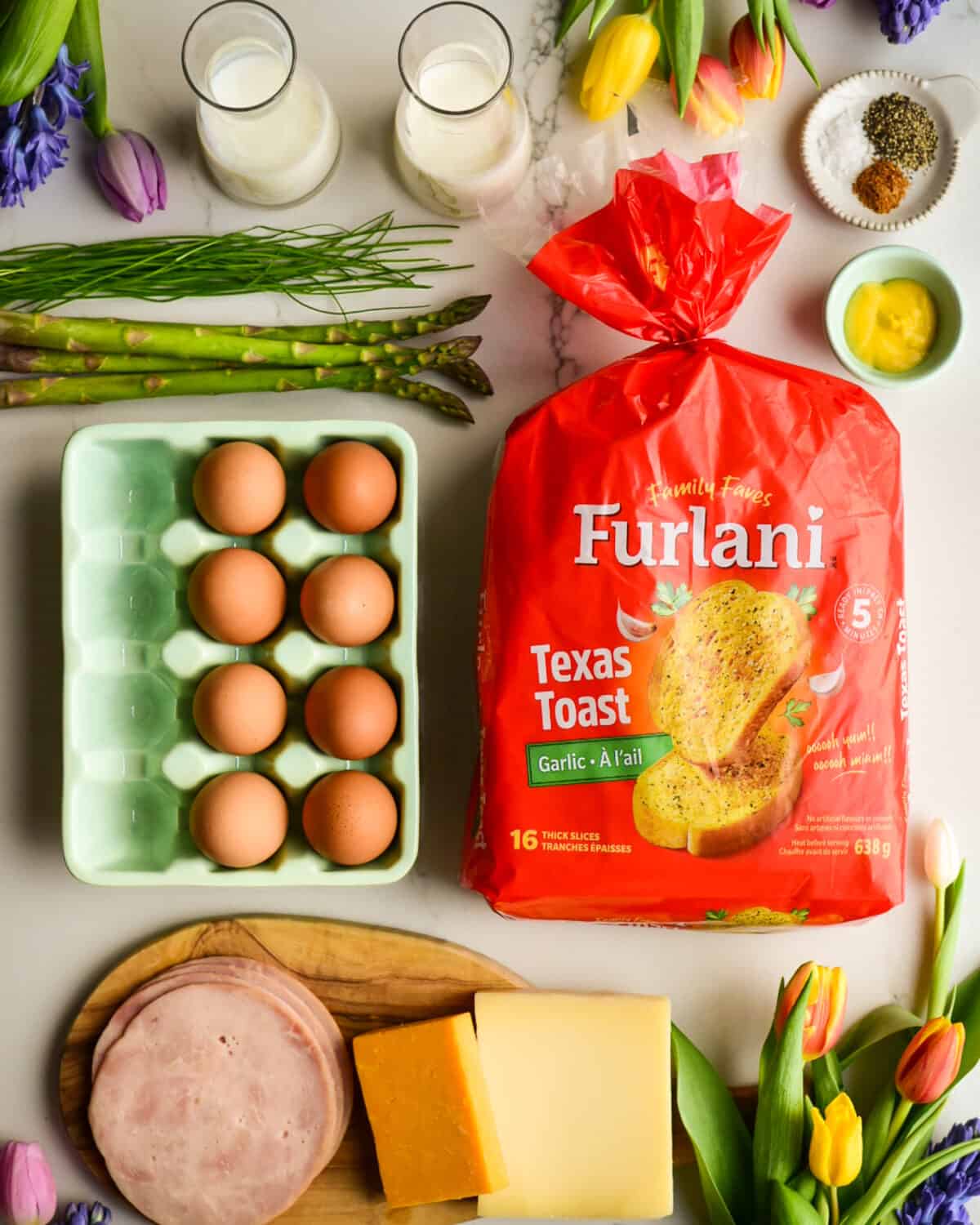 Savoury French Toast Casserole - ingredients