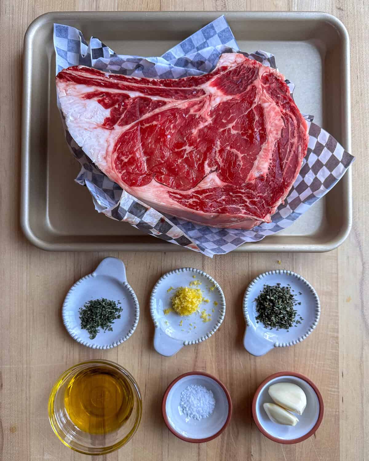 Seven ingredients need to make a Florentine-Style Steak.