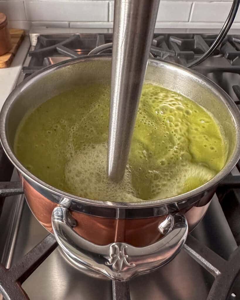 Use an immersion blender to puree until smooth and creamy.