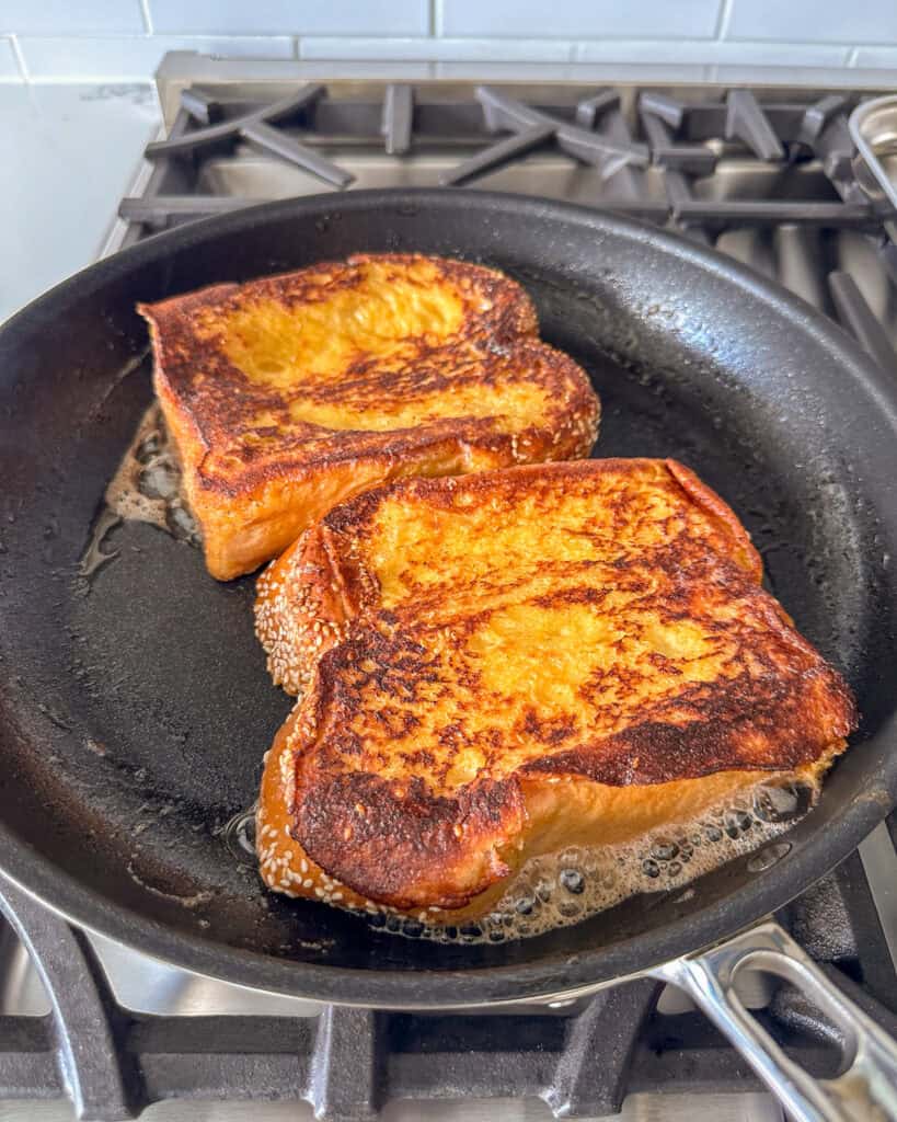 Cook in skillet until golden brown.