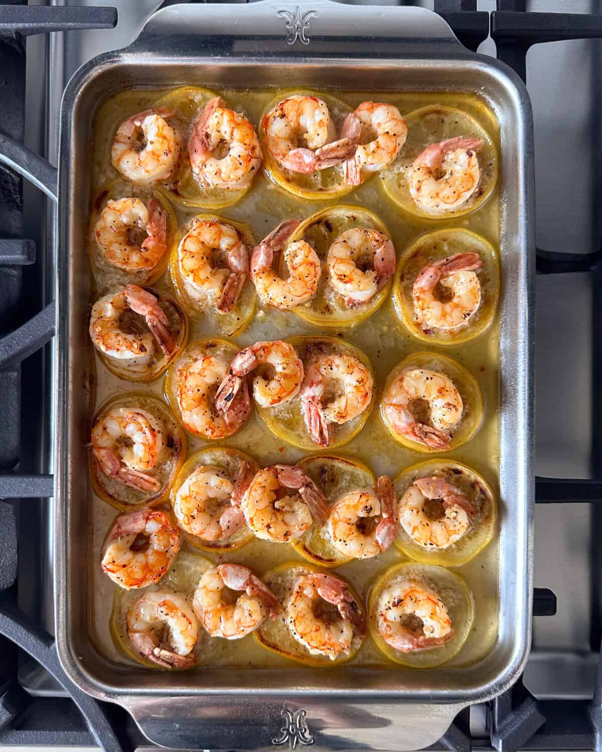 Broil until shrimp on the lemons until cooked through.