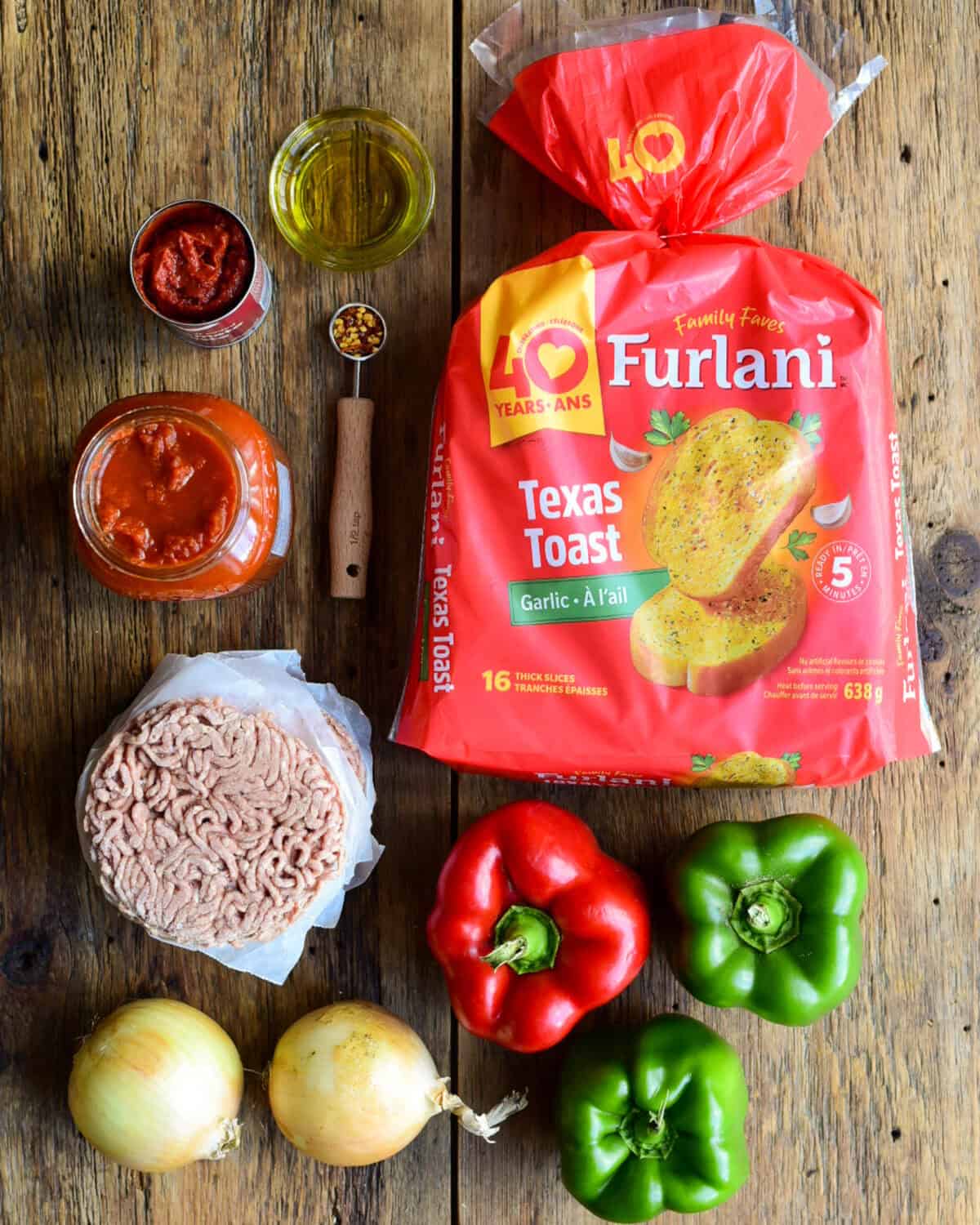 Ingredients for a Dynamite sandwich recipe.