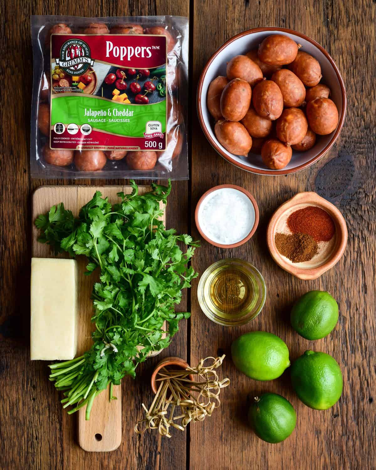 Ingredients for a lil smokies recipe.