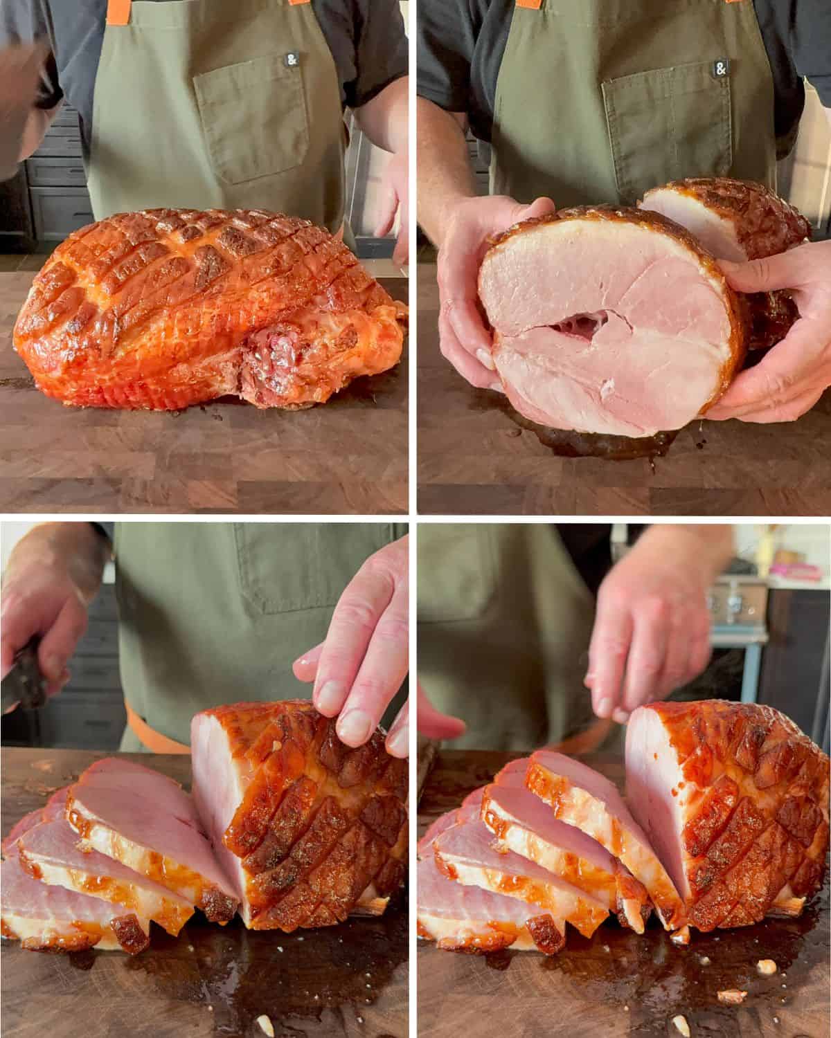 Slice the holiday ham.