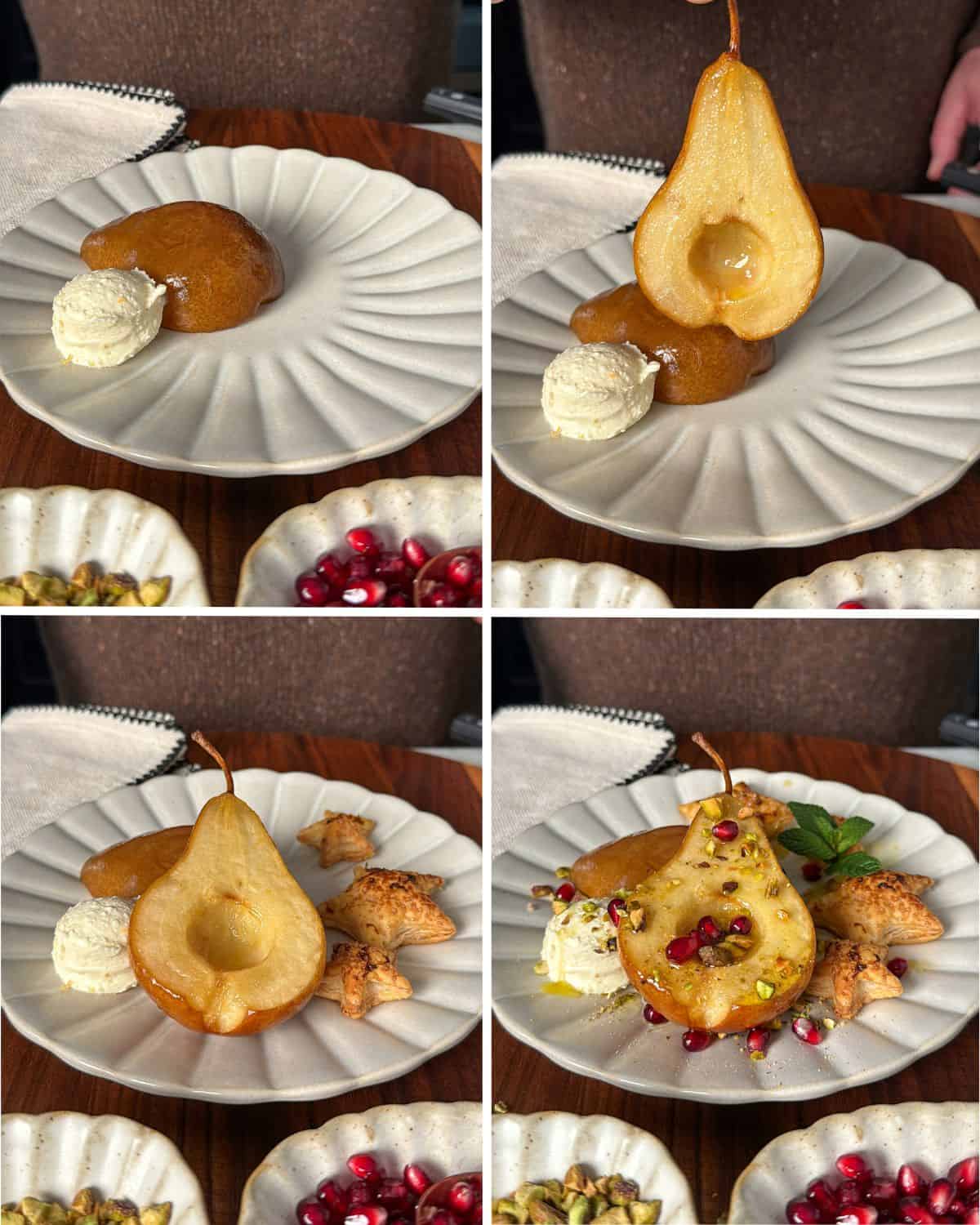 Assemble the Bosc pears recipe.