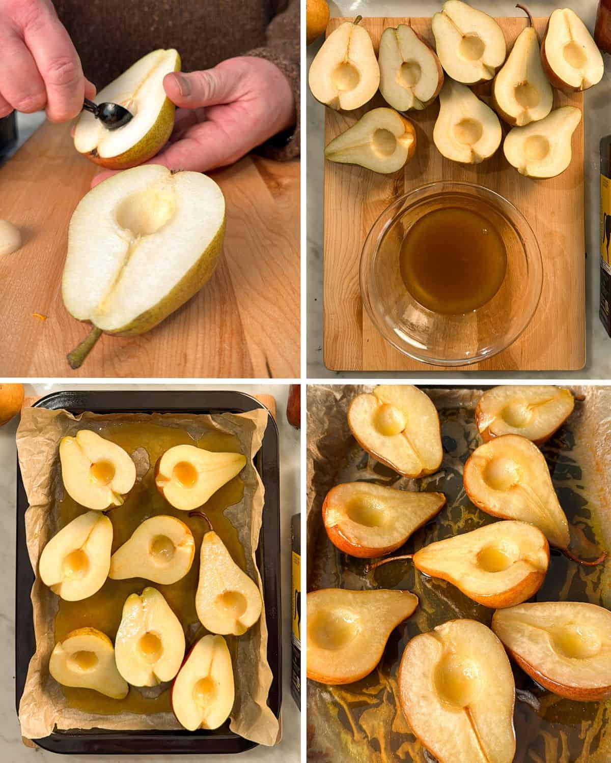 Prep and roast the Anjou and Bosc pears.