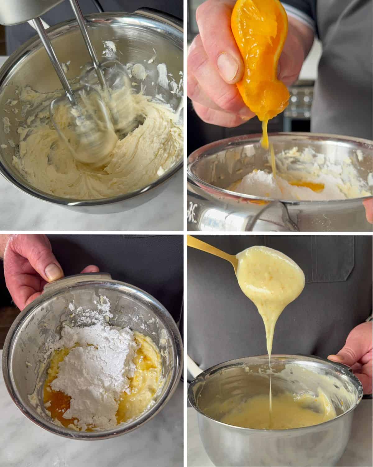 Make the orange cream cheese glaze.