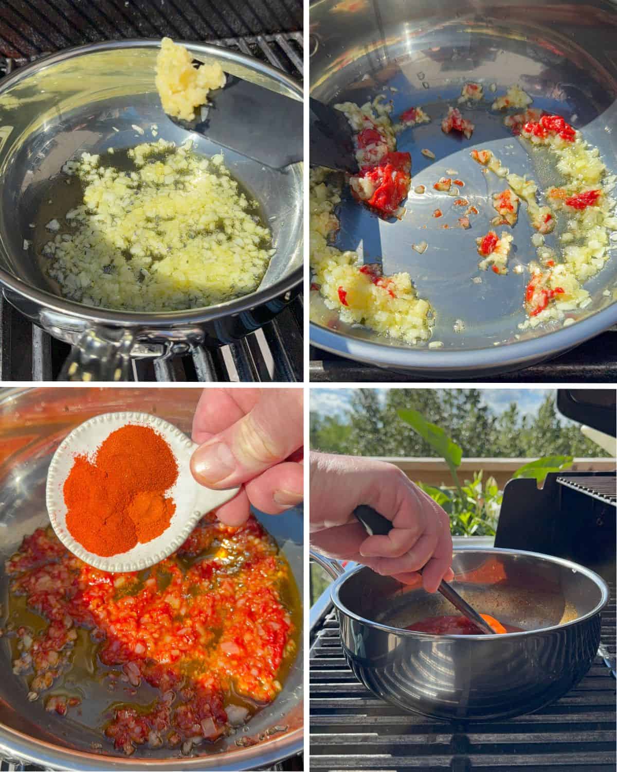 Steps on how to make the Salsa Picante (spicy salsa).