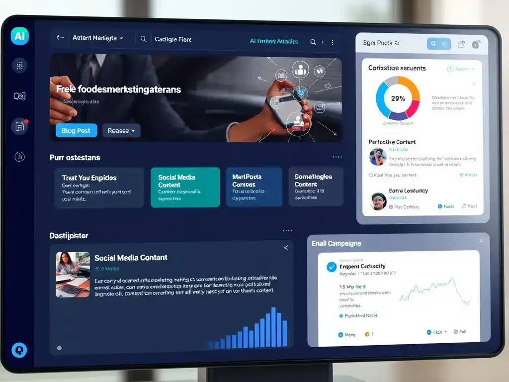 AI content generation dashboard creating Nigerian marketing materials