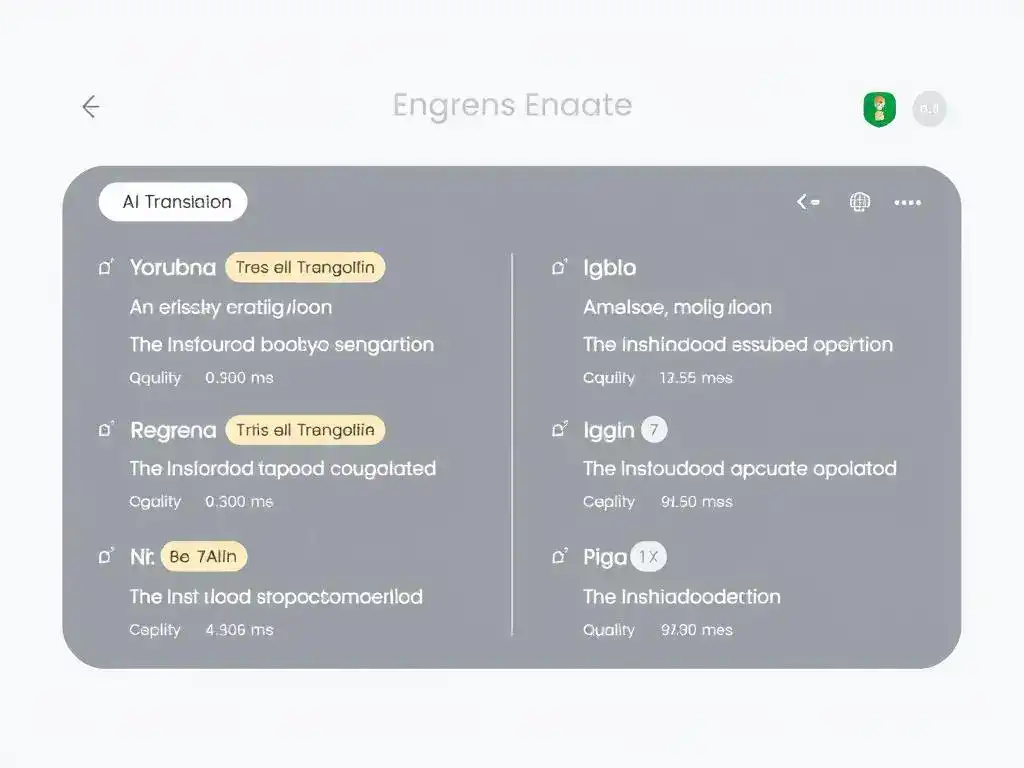 AI translation platform converting content between English and Nigerian languages