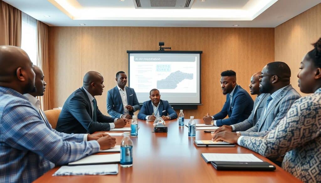 Nigerian hospitality professionals in a workshop discussing AI implementation challenges