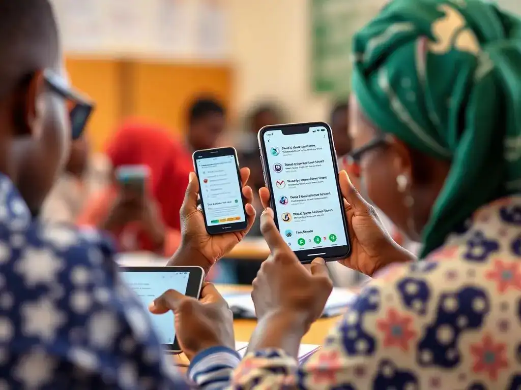 Nigerian students using AI-powered exam preparation app