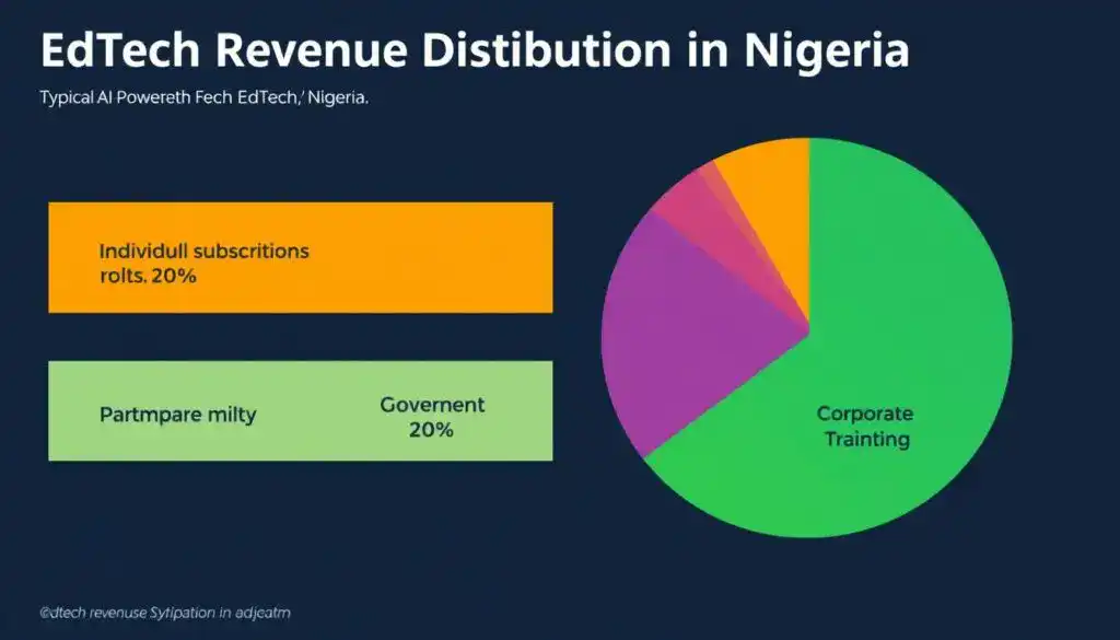 Revenue breakdown chart for AI-Powered EdTech Learning Platform in Nigeria