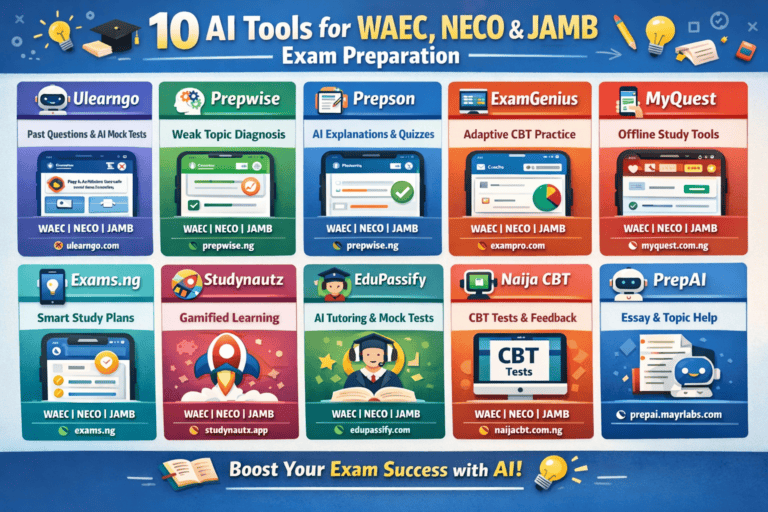 10 Top AI-powered Tools For WAEC NECO And JAMB Preparations.