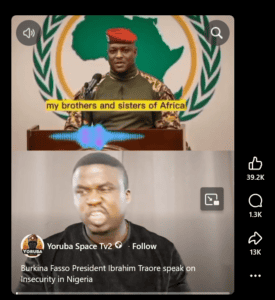 Viral Video of Ibrahim Traoré on Nigeria's Insecurity Is Deepfake