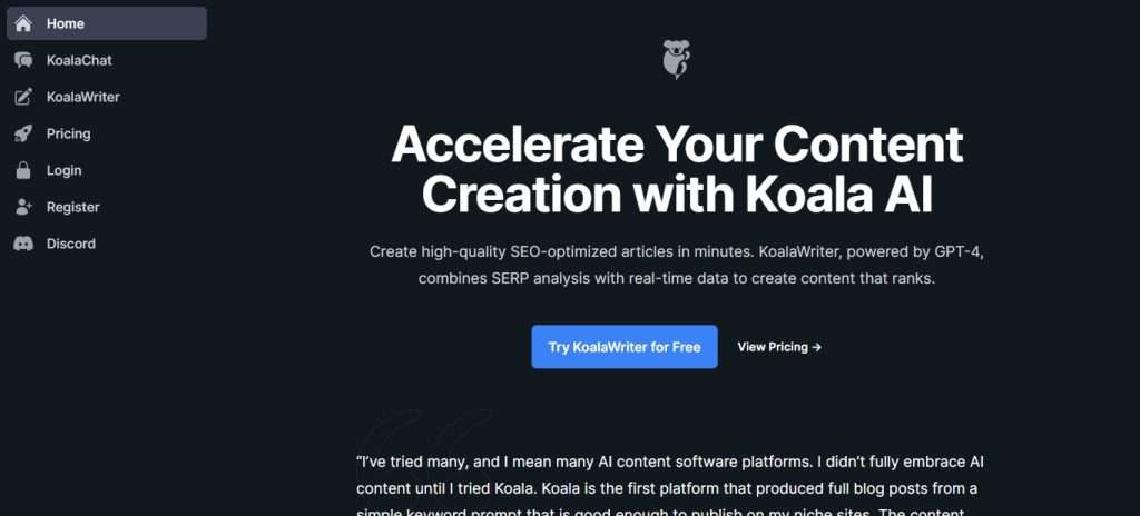Koala AI (Best Ai affiliates Program)