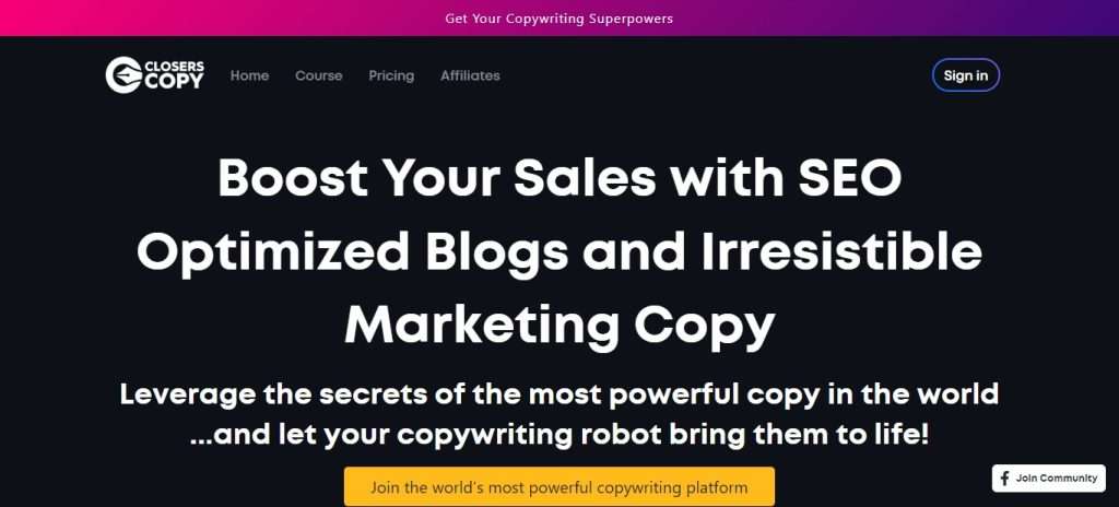 Closer Copy (Best Ai affiliates Program)
