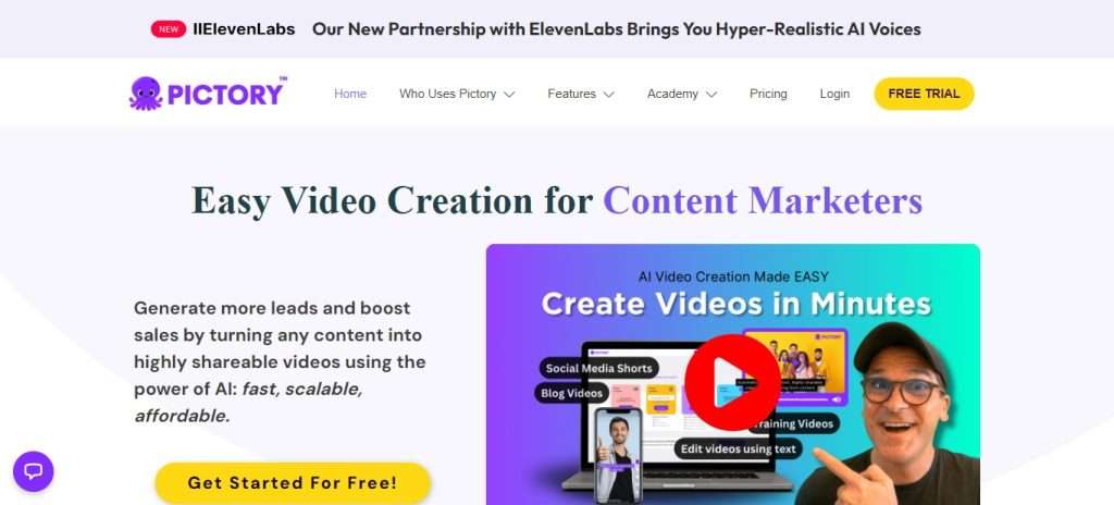 Pictory (Best Ai affiliates Program)