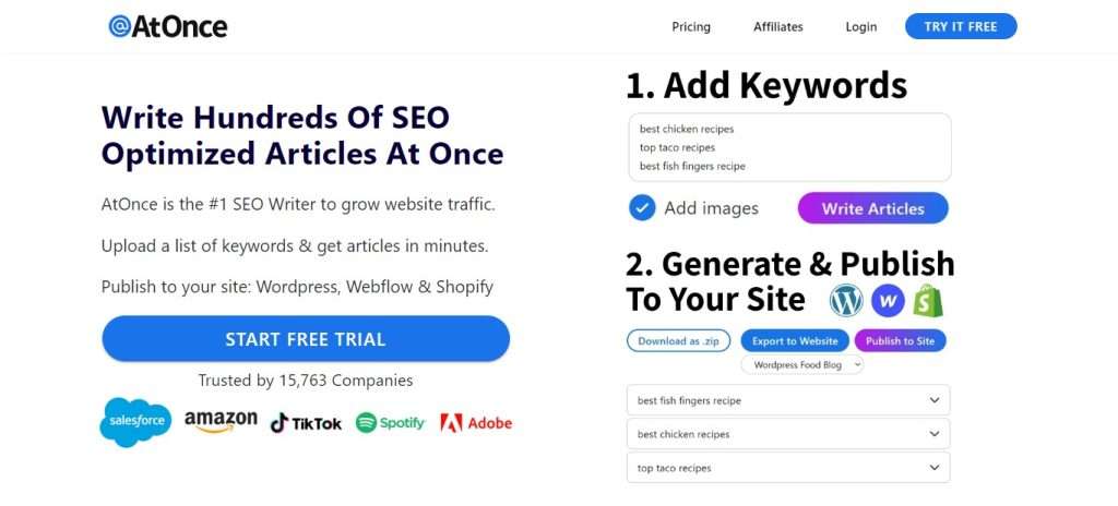 AtOnce (Best Ai affiliates Program)