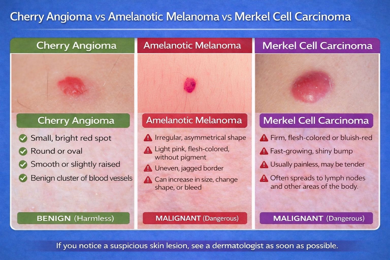 red moles on skin