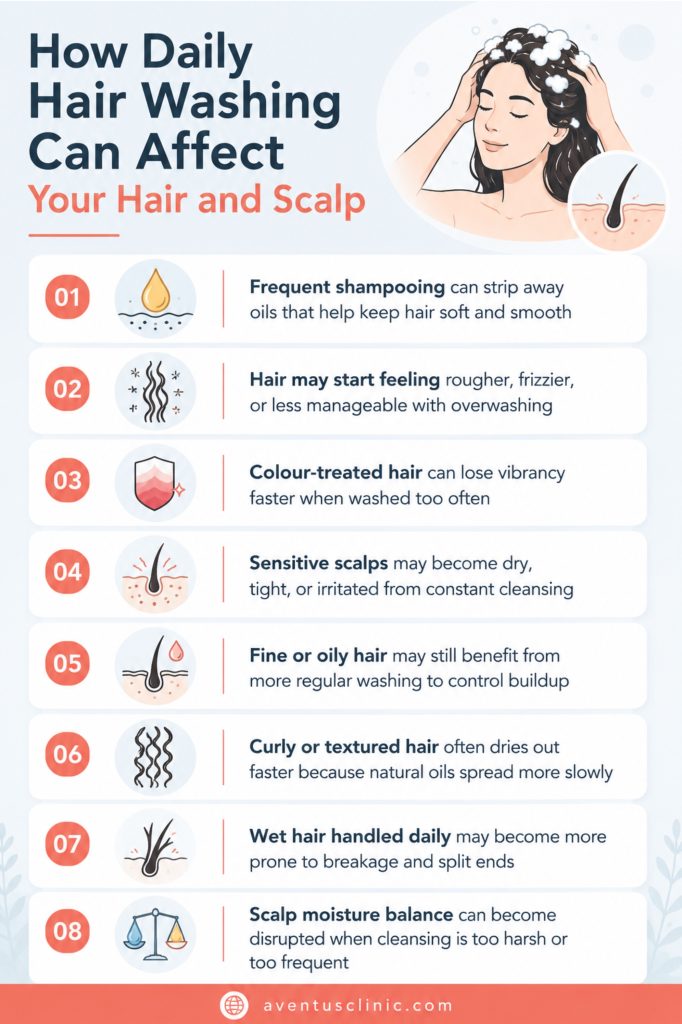 how daily washing can affect your hair and scalp