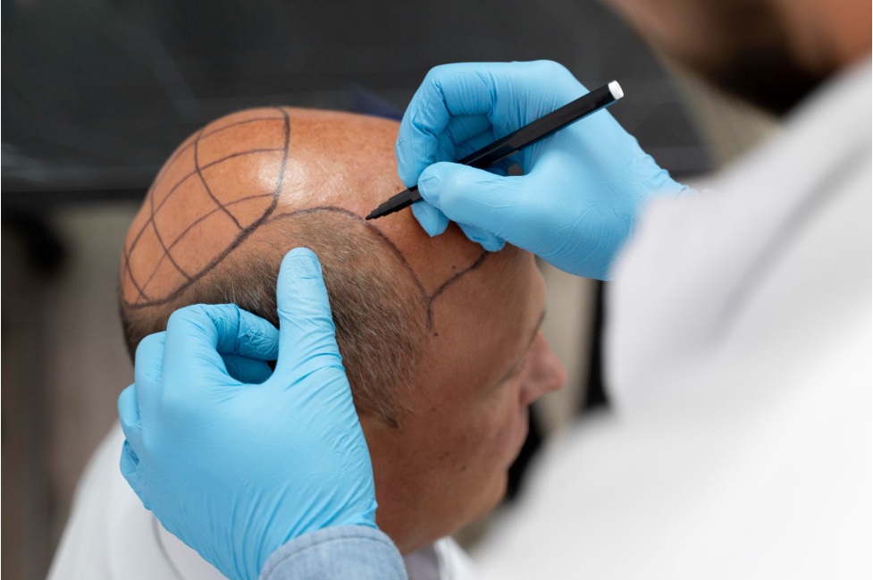 Hair transplant for high hairlines