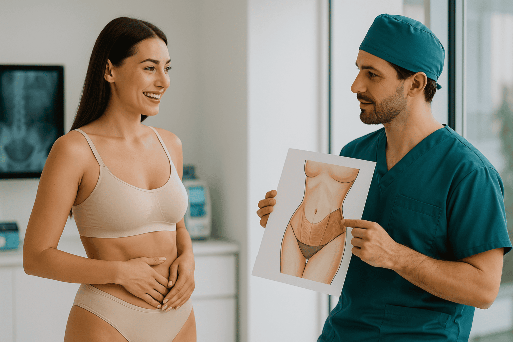 consulto per addominoplastica in Turchia con valutazione del profilo addominale presso clinica specializzata in chirurgia estetica e rimodellamento dell’addome