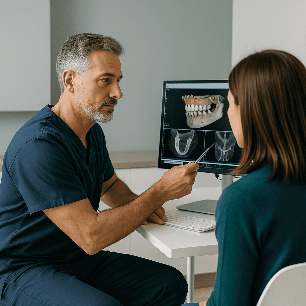 consultation dentaire avec analyse 3D pour implants All-on-4 en Turquie
