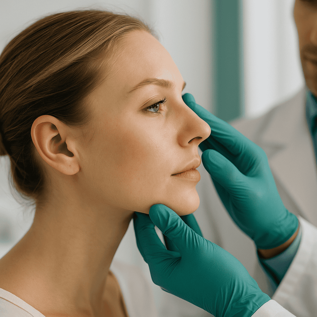 consulto preoperatorio per rinoplastica estetica in Turchia con valutazione del profilo nasale presso clinica specializzata in chirurgia del naso