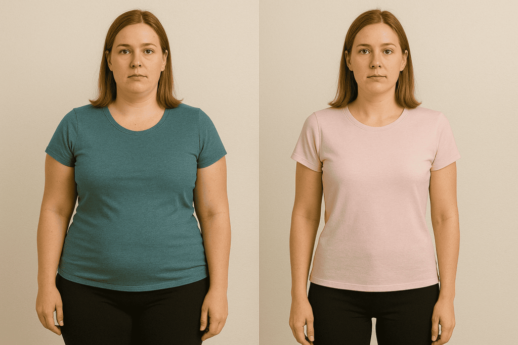 Transformation avant et après la pose d’un ballon gastrique en Turquie – femme adulte