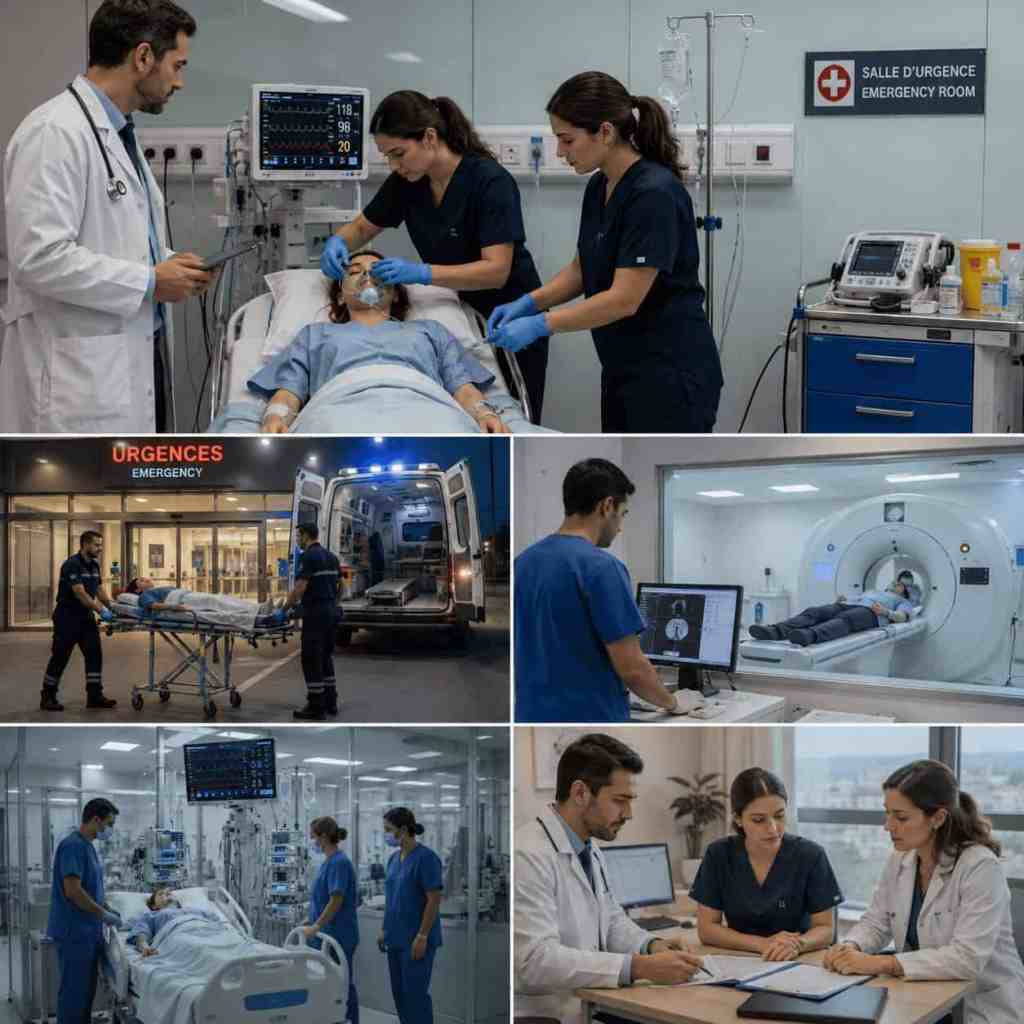 Prise en charge des urgences et des complications dans un hôpital privé en Turquie avec réanimation, imagerie médicale et équipe soignante.