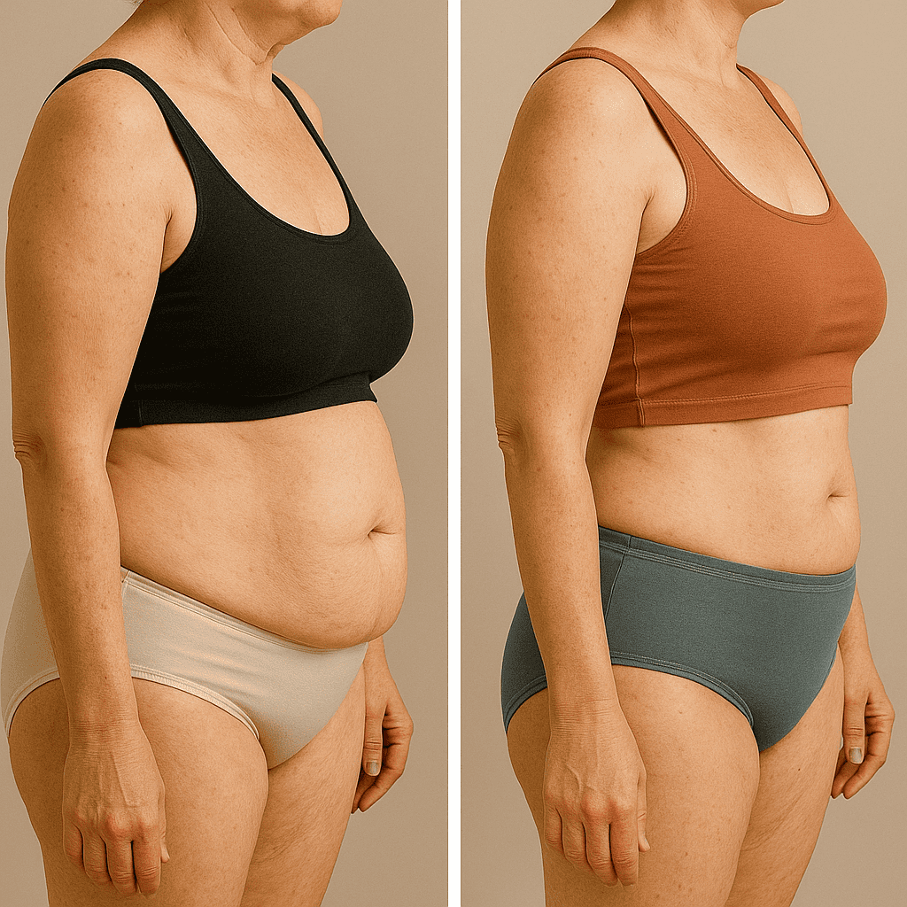 prima e dopo addominoplastica in Turchia con rimodellamento dell’addome e silhouette più tonica presso clinica specializzata in chirurgia estetica