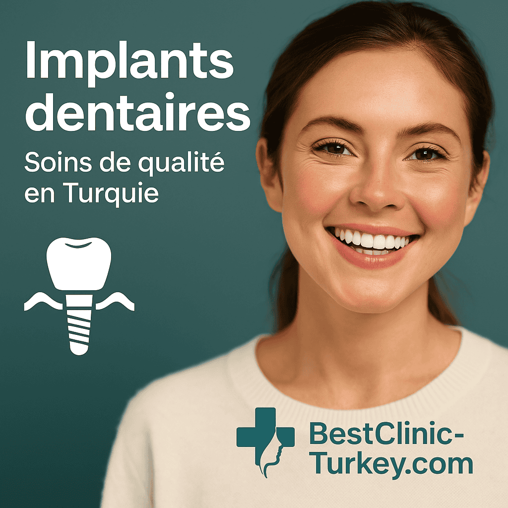 Femme souriante représentant des implants dentaires et des soins de qualité