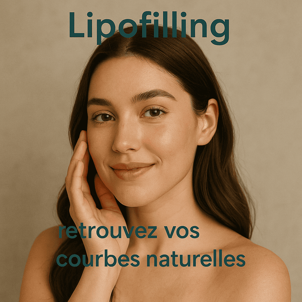 Visuel lipofilling avec texte “retrouvez vos courbes naturelles”.