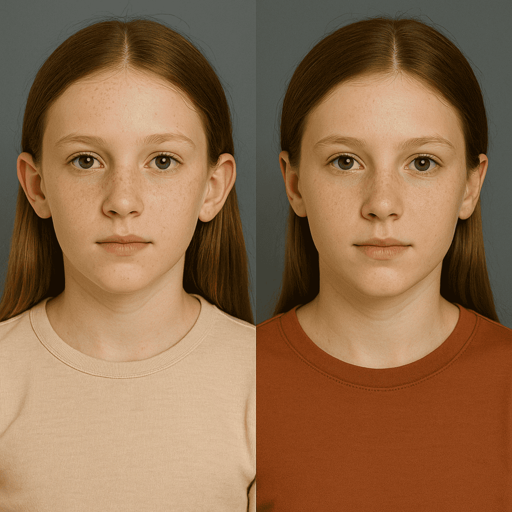 Otoplastica prima e dopo in età pediatrica per correggere la forma delle orecchie nei bambini
