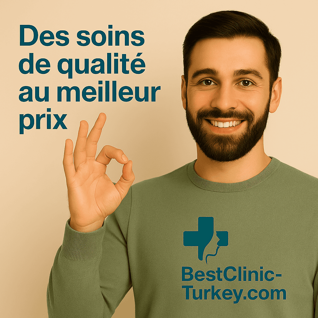 Jeune homme souriant illustrant des soins dentaires de qualité
