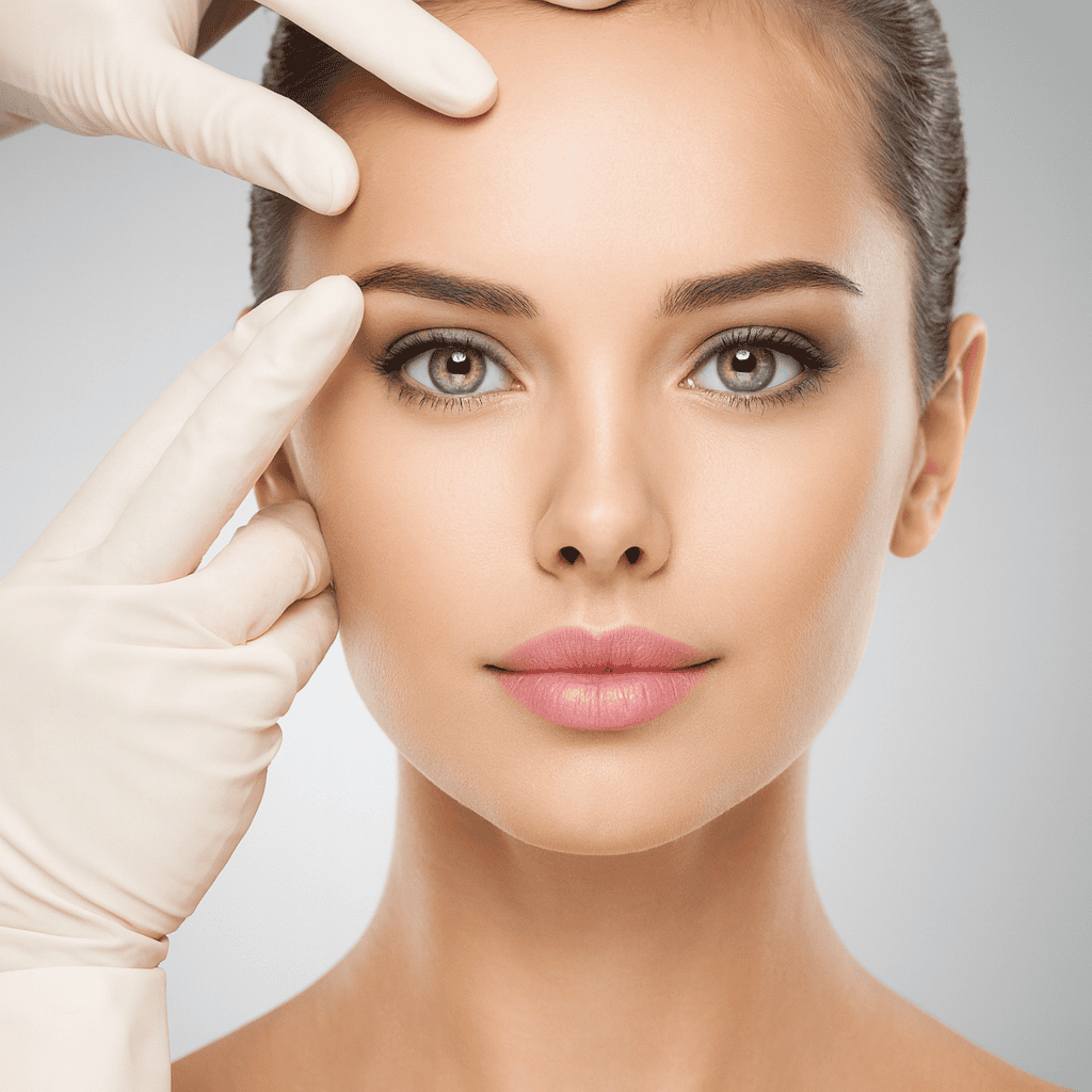 Peau claire et yeux brillants, traitement esthétique facial professionnel, beauté et soins de la peau.
