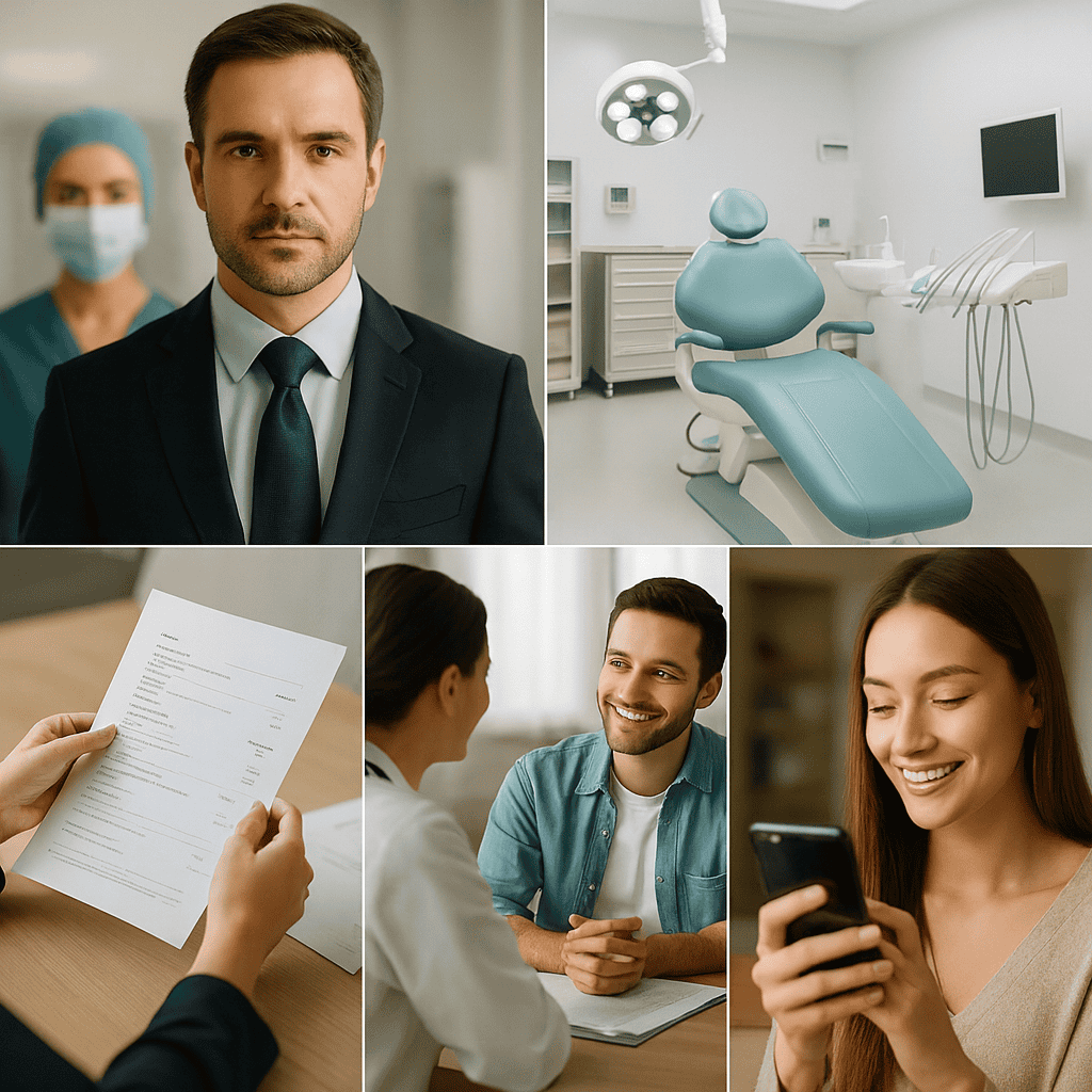 Critères de sélection d’une clinique médicale – hygiène, expertise et satisfaction Onglet dentaire moderne dans une clinique en Turquie, consultation et traitement dentaire haut de gamme.