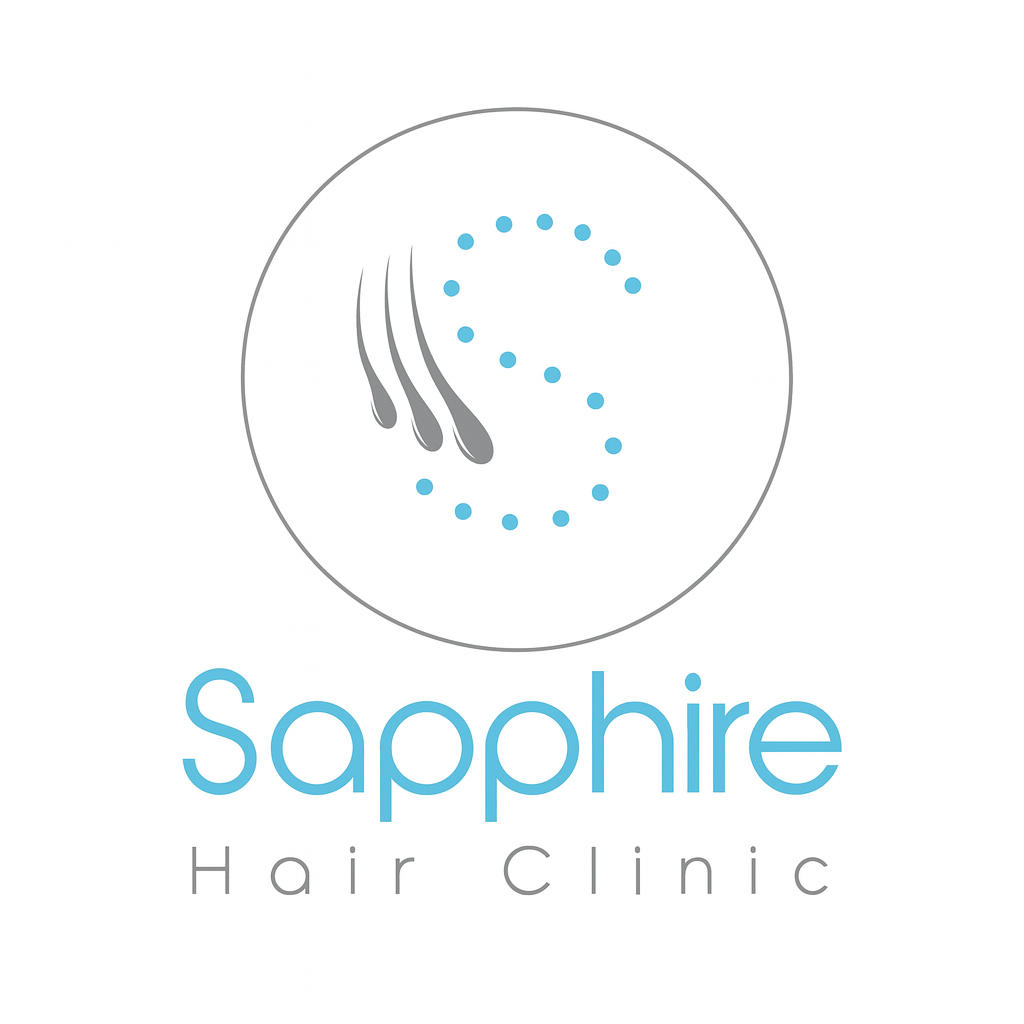 Logo de Sapphire Hair Clinic à Istanbul, centre médical reconnu pour la greffe capillaire et les soins esthétiques