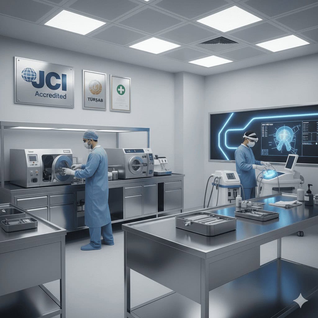 Certifications JCI et protocoles de stérilisation en clinique esthétique en Turquie