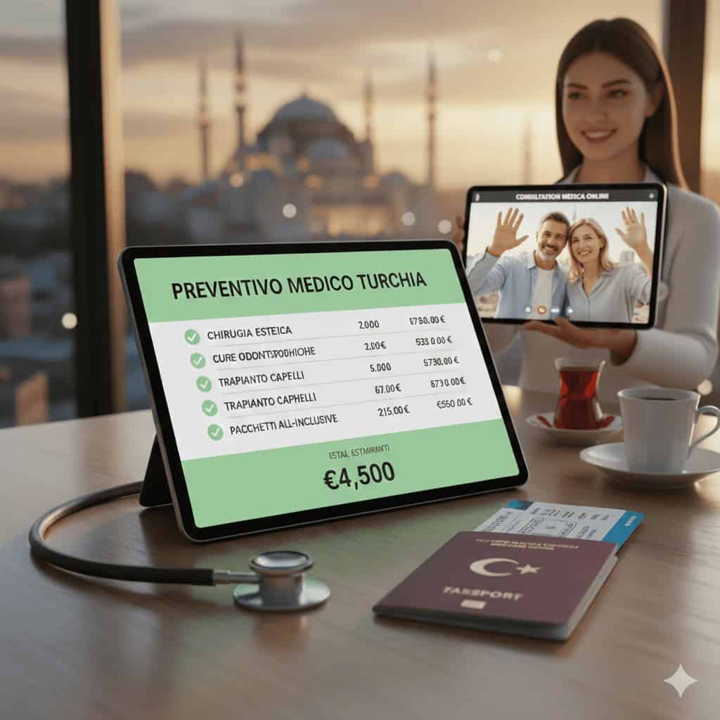 Preventivo personalizzato per cure dentali in Turchia con costi trasparenti