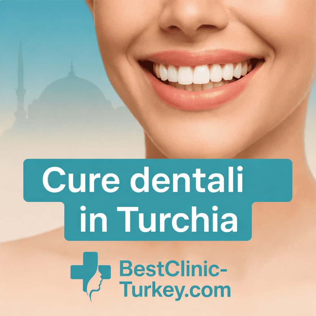 Paziente sorridente dopo trattamenti di cure dentali in Turchia a Istanbul