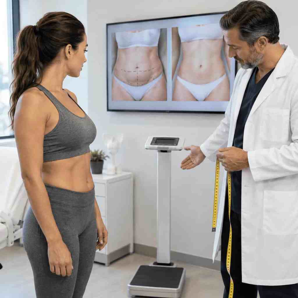 Évaluation de l’IMC et de la morphologie avant une abdominoplastie